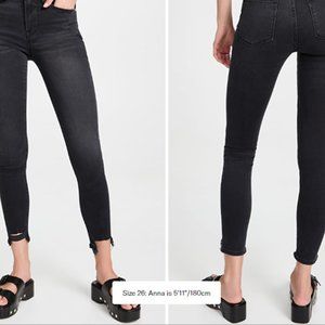 FRAME Le High Skinny Raw Stagger Jean Size 25